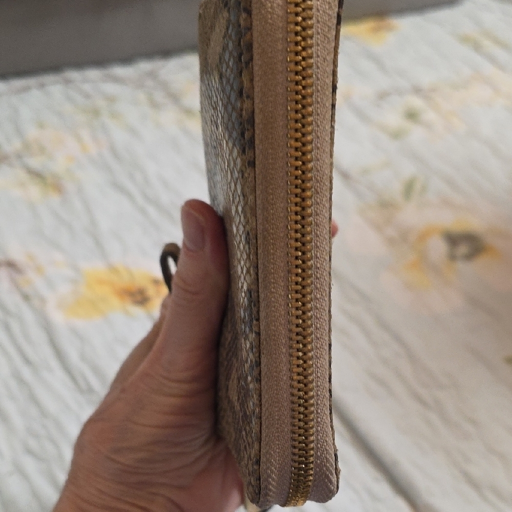 Michael Kors Tan Snake Print Wristlet - Picture 8 of 11